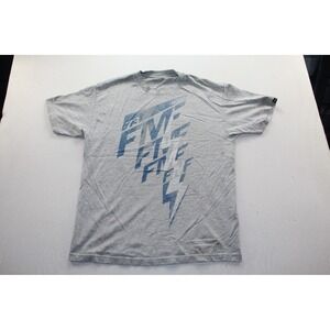 FMF Racing Graphic T-Shirt Mens Large Gray Excellent Short Sleeve Lightning Bolt